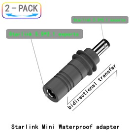 2-Pack 100W PD 5521 DC Male to Female Adapter & 12cm Female to Male Power Converter Cable for Starlink Mini - 5.5mm x 2.1mm Plug Connectors for Charging