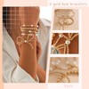 TELAIN Bracelet Ladies Gold, Set Of 5 With Adjustable Size,