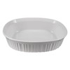 CorningWare FS12 1.5qt/1.4L French White Oval Ceramic Casserole Bakeware Dish