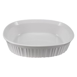CorningWare FS12 1.5qt/1.4L French White Oval Ceramic Casserole Bakeware Dish