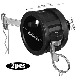 2Pcs 275 330 Gallon IBC Tote Fittings Adapter, Tank Drain Adapter with Camlock 2 inch Cam Lock x 3/4 Inch Garden Hose Connection for IBC Tote Containers and Garden Hose Fittings