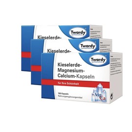 Astrid Twardy Kieselerde-Magnesium-Calcium Kapseln – Unterstützt Knochen, Muskeln und Bindegewebe - 3x160 Kapseln