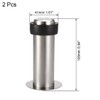 sourcing map Door Stopper Cylindrical Floor Mount Stop Brushed Stainless