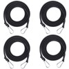 Bungee Cords with Carabiner Clips, 4PCS Black Bungee Ropes 40Inch
