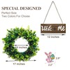 Interchangeable Green Welcome Wreath Sign, 17" Front Door Holiday Decor