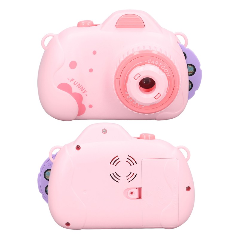 Kids Music Camera Pink Cute Adjustable Puzzle Kids Cartoon Projection