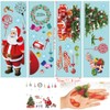 Topeedy Extra Large Size Christmas Window Stickers, 4 sheeet Reusuable