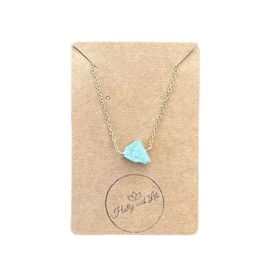 Aventurine Raw Crystal Necklace, Raw Crystal Necklaces, Aventurine Crystal, Healing Gemstones, Raw Natural Gemstone, Quartz (Gold Style Necklace)