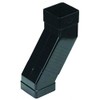 FLOPLAST 65mm Square Downpipe Adjustable Offset Bend - Black