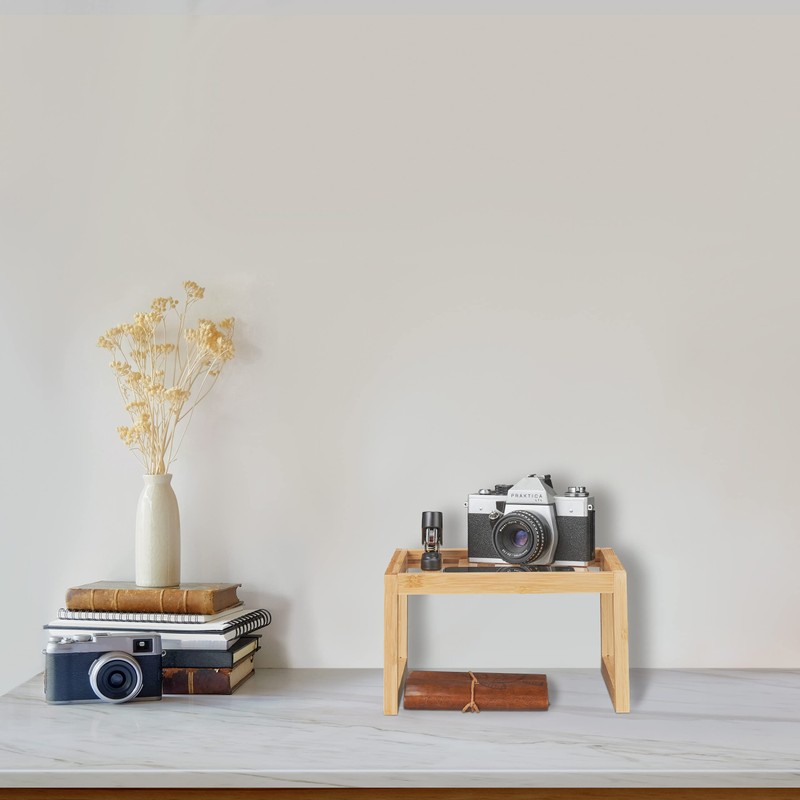 Relaxdays Bamboo Cabinet Insert, H x W x D: 14