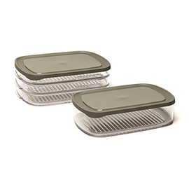 Harfield Tableware Meat & Cheese Fridge Boxes Food Storage Set Deli Cold Cuts Containers Cheese Saver, Transparent (A1494)