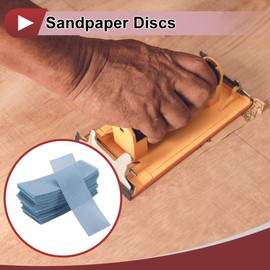 HEROFFIX 50 Pcs Sanding Discs Wet Dry Waterproof Hook&Loop Sandpaper for Woodworking, Automotive Refinishing 2.76Inch x 7.8Inch 180 Grit Blue Ceramic Abrasive