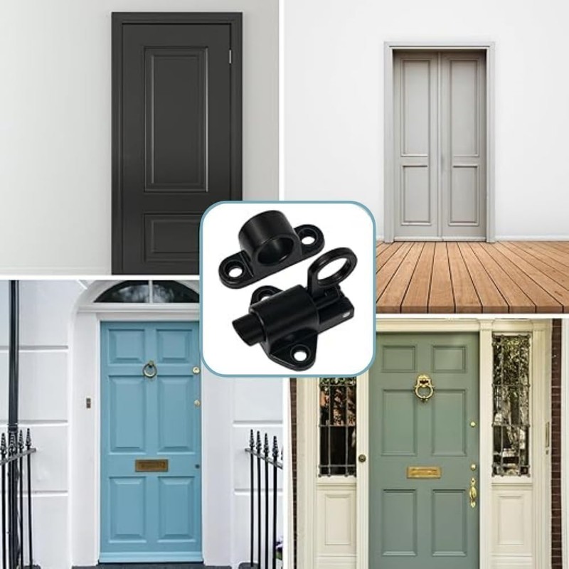 Fabselection Spring Door Lock, 4 Pack Self Closing Gate Latch,