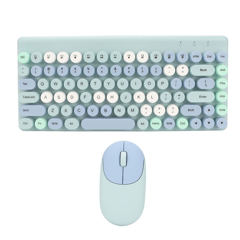 Wireless Keyboard Mouse Combo 2.4GHz Wireless Mouse 86 Keys Colorful