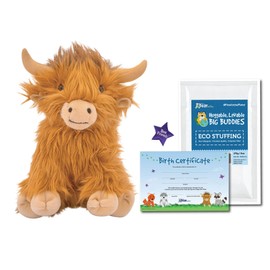 The Bear Factory Hazel The Highland Cow Plush – 16” Premium Stuffed Animal – Cute & Fluffy Highland Cow Toy – Soft Plush Farm Animal Gift for Kids & Adults