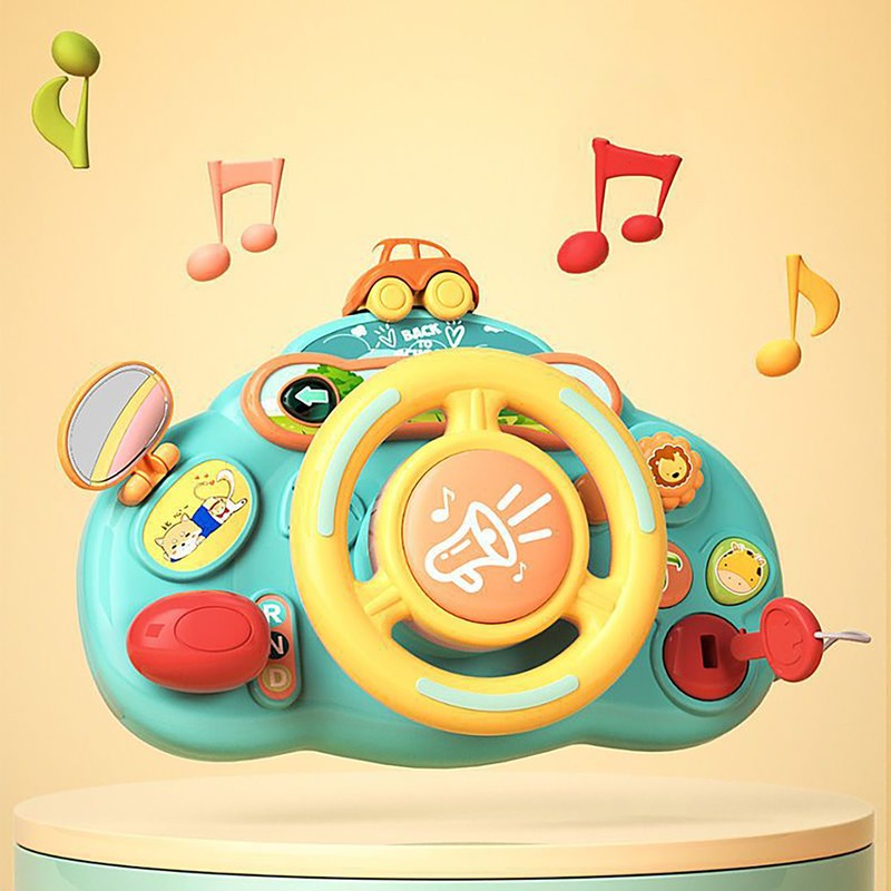 Simulation Steering Wheel Toy Interactive Educational Cute Ideal Gift Car