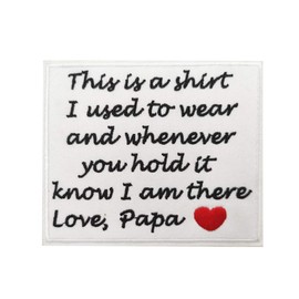 Memory Pillow Cover DIY Patch This is a Shirt I Used to wear Iron on Memorial Patches (Papa)