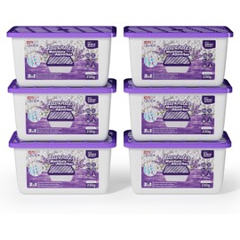 W&E Choice Moisture Absorber, Lavender Scented Dehumidifier for Home, Large Capacity Humidity Pack for Closet/Basement/Bathroom, Leak Proof & Stable