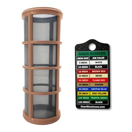 Genuine Banjo LS140 Replacement 80 Mesh Stainless Steel Screen for 1-1-1/4" Y Strainers with Bonus Mesh Screen Color Chart Keychain