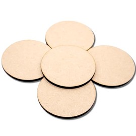 MDF Circle Shapes – Wooden Mini Circles & Round MDF Disks for Crafts – Blank Decoration Embellishments for DIY Painting, Card Making, Scrapbooking – Cut Out Craft Shape (40 Pack, 50mm)