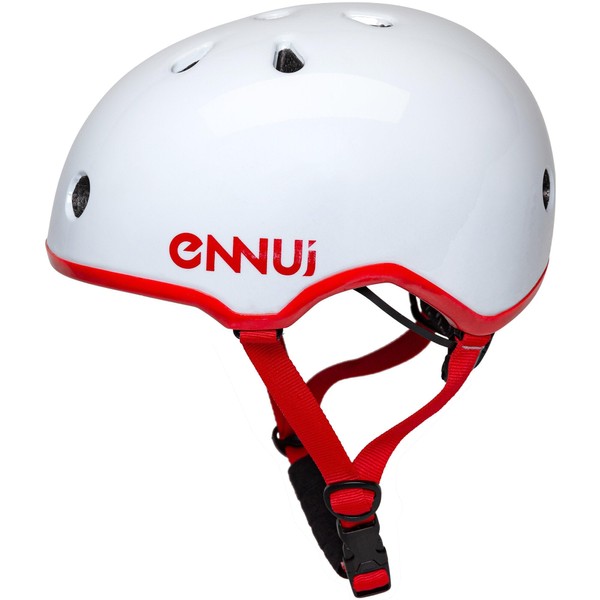 Ennui Elite Skate Helmet White Red Shiny One Size