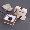 COAI Men's Black Stone Necklace Eight Diagrams Yin Yang Obsidian