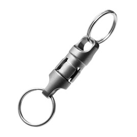 WEEVDRIE Titanium Keychain Detachable Keychain Quick Release Keychain 360 Swivel Clip Pull Apart Key Rings EDC Key Holder with 2 Key Rings for Women and Men EDC Bag Purse Belt Car