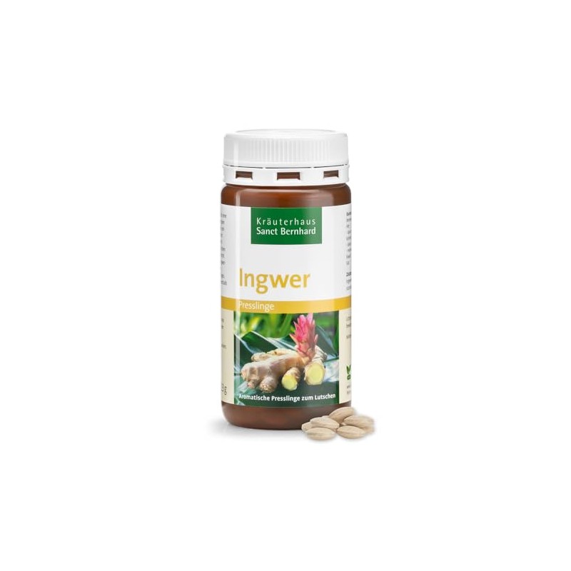 Kräuterhaus Sanct Bernhard Ginger Presslets with Ginger