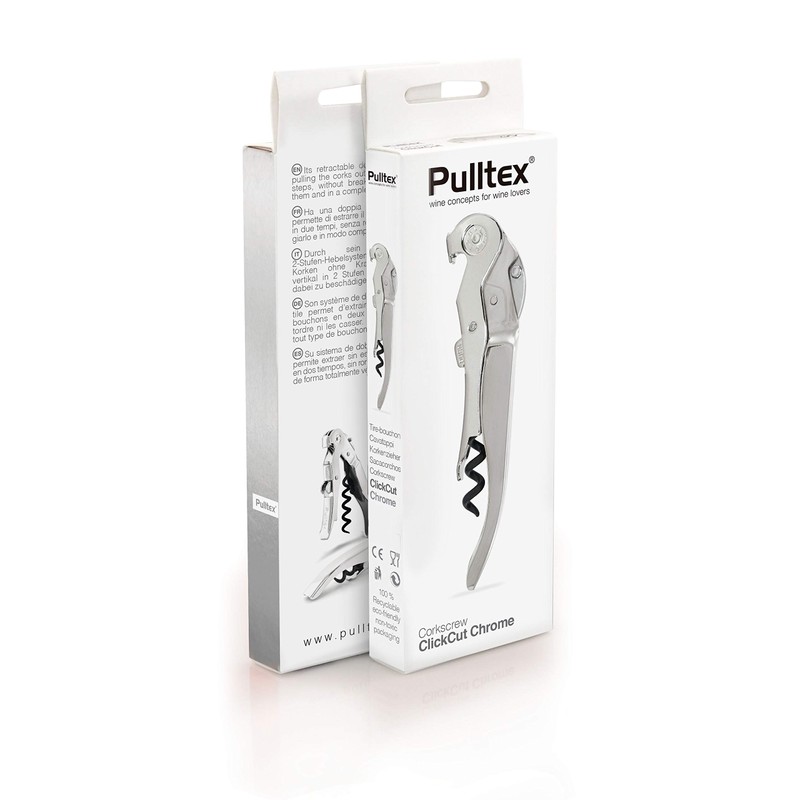 Pulltex ClickCut Chrome Corkscrew