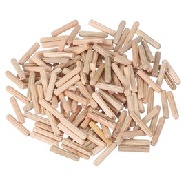 PATIKIL Wooden Dowel Pins 5/32" x 3/4" (4mm x 20mm) Straight Dowel Rods Wood Fluted Dowels Rods for Crafts Furniture DIY Hardwood Count 150