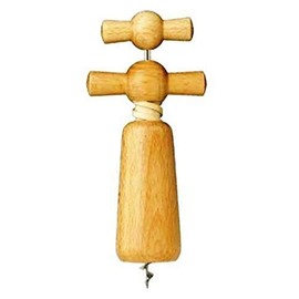 Franmara 3015-BU Beechwood Reverse Helix Style Double-Handle Bistro Corkscrew Opener