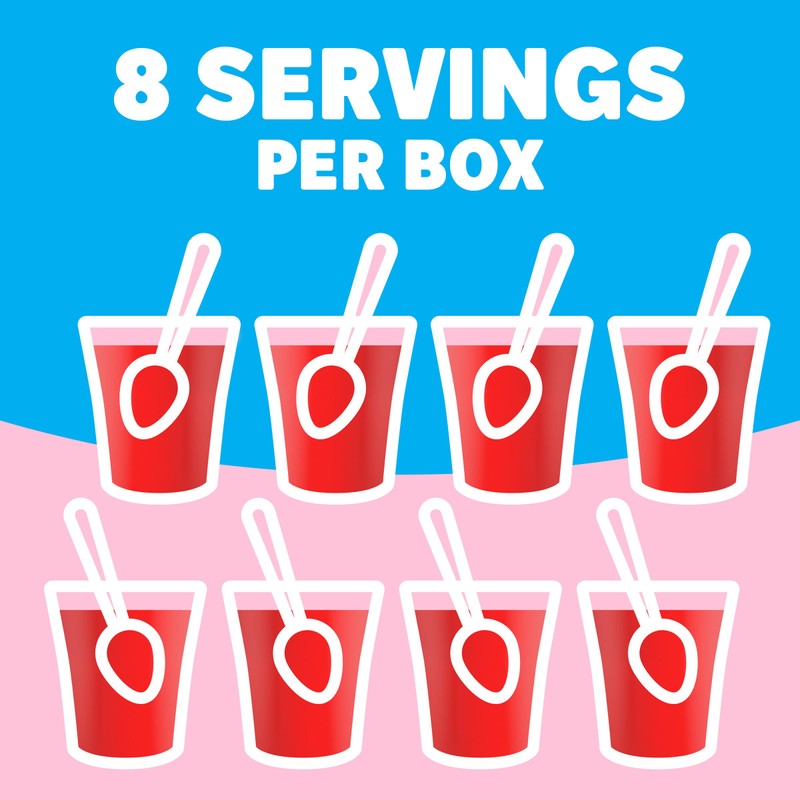 Jell-O Strawberry Sugar Free Gelatin Dessert Mix, 0.6 Ounce (Pack