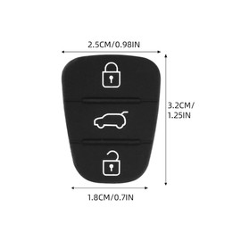 2 Pack 3-Button Car Key Rubber Buttons Pads Remote Control Key Covers Compatible with Ki-a Sportage Ceed Soul Venga Hyunda-i i10 i20 i30 ix20 ix35 Auto Car Key Fob Cover ﻿