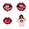 SUPERDANT 4 Pieces Lips Iron-On Transfer Patch Red Lips Heat