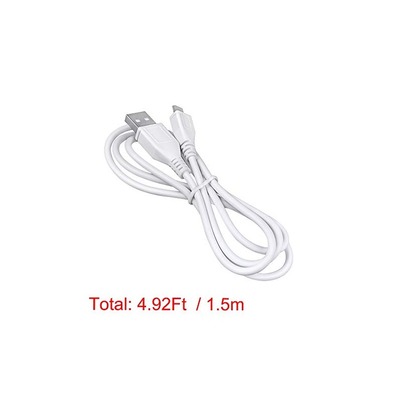 ABLEGRID 5ft White Micro USB Cable Laptop PC Data Sync