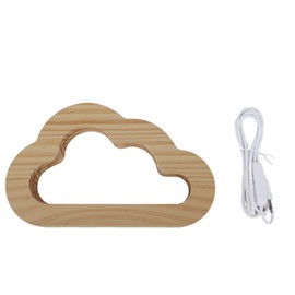 Wood Carving Lamp Wooden Hollow Design USB Powered Embedded 3D LED Night Light Office Home Desk Decorative Light