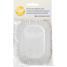Wilton Petite Loaf Baking Cups - Mini Loaf Baking Cups with Microwave-Safe Paper Ideal for Any Treats and Holding Candy and Nuts, White