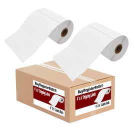 4x6 thermal labels roll (2 Rolls - 500 Labels) Perforated Postage Thermal Shipping Labels (Pack of 2 Rolls - 250 Labels Each Roll) 4 x 6 shipping labels - Commercial Grade Permanent Adhesive Labels