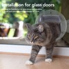 Cat Door for Interior Exterior Doors Transparent 4 Way Locks