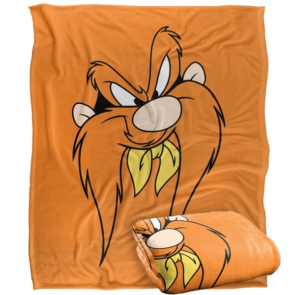 Looney Tunes Blanket, 50"x60", Yosemite Sam Face Silky Touch Super