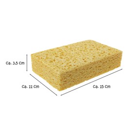 Viscose Sponge, Yellow, 150 x 110 x 35 mm, All-Purpose Sponge, Universal Sponge, Cleaning Sponge (1 x Yellow)