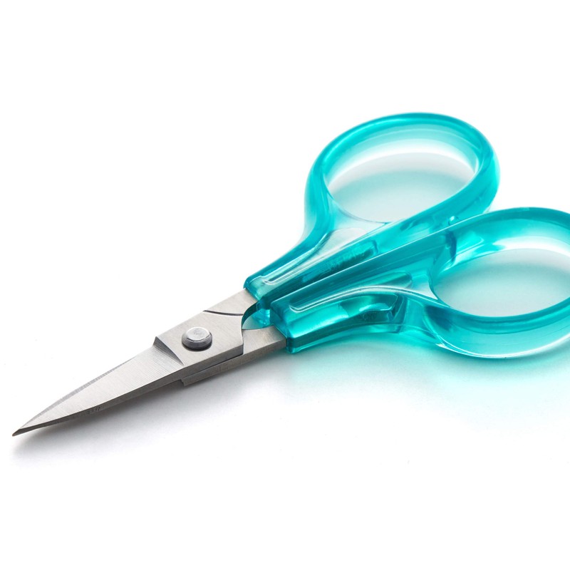 Beaditive (ベディティブ) 細部クラフトハサミコンパクトセット（2個）台湾製 曲り刃はさみとストレート刃はさみ、、シャープ、コンパクト | 裁縫、刺繍、ペーパーカット、工芸 | ステンレススチール | 保護カバー