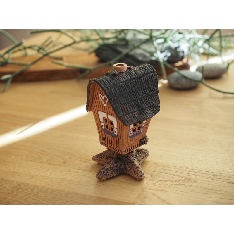 Midene Fantasy Collection Miniature House Ceramic Incense Sticks Handmade