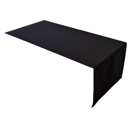 Lemos Home Table Runner Table Linen Made from 100% Cotton Collection Concept, Choice of Colours and Sizes (Table Runner - 45 x 150 cm, Black)