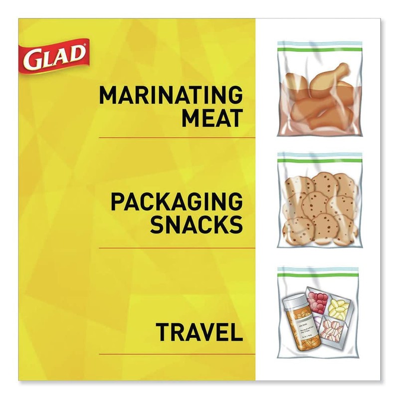Glad 60771 Fold-Top Sandwich Bags, 6 1/2 x 5 1/2,