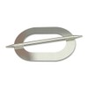 Interdeco Curtain Clips Stainless Steel Look Metal Avos Oval Pack of 2