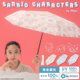 [2025] Wpc. Parasol Sanrio Characters x Wpc. Light Shielding Watercolor Motif Mini Blue (Cinnamorol) <100% Light Shading Ratio/100% UV Reduction/UPF50+/Thermal Blocking/Rain Protection> Folding