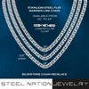 STEEL NATION JEWELRY Men's Stainless Steel 6.5mm Flat Mariner Link
