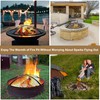 Fire Pit Spark Screen,36inch Heavy Duty Foldable Fire Pit Cover,Outdoor
