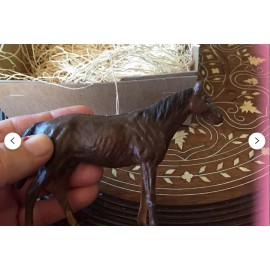 The Dresden Cottage New Dresden Paper Brown Horse Christmas Ornament Tree